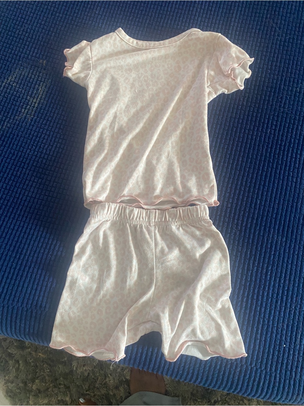 Girls' Light Pink Short Sleeve Pajama Set